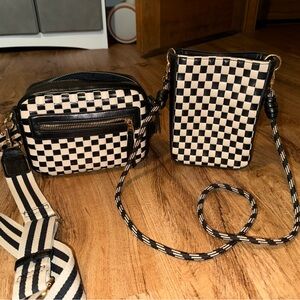 Universal Thread Checkered Black and White Crossbody Bundle